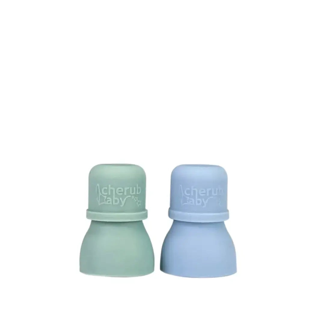 Cherub Baby Silicone Food Pouch Soft Spouts 2pk