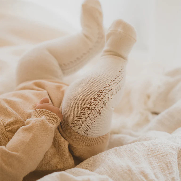 Minihaha Almond Open Work Tights