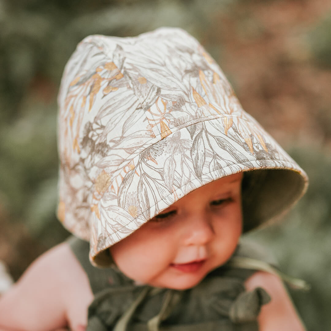 Bedhead Heritage Reversible Sun Bonnet Mallee/moss