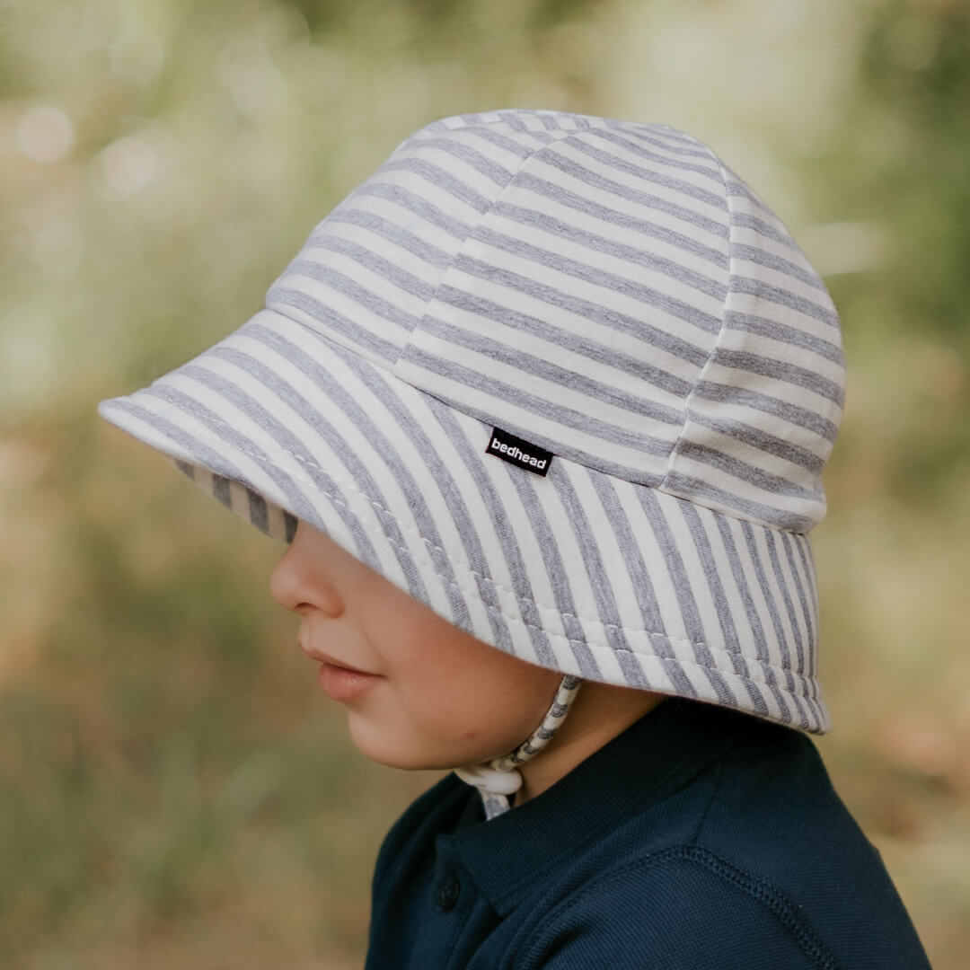 Bedhead Baby Bucket Hats - Grey Stripe