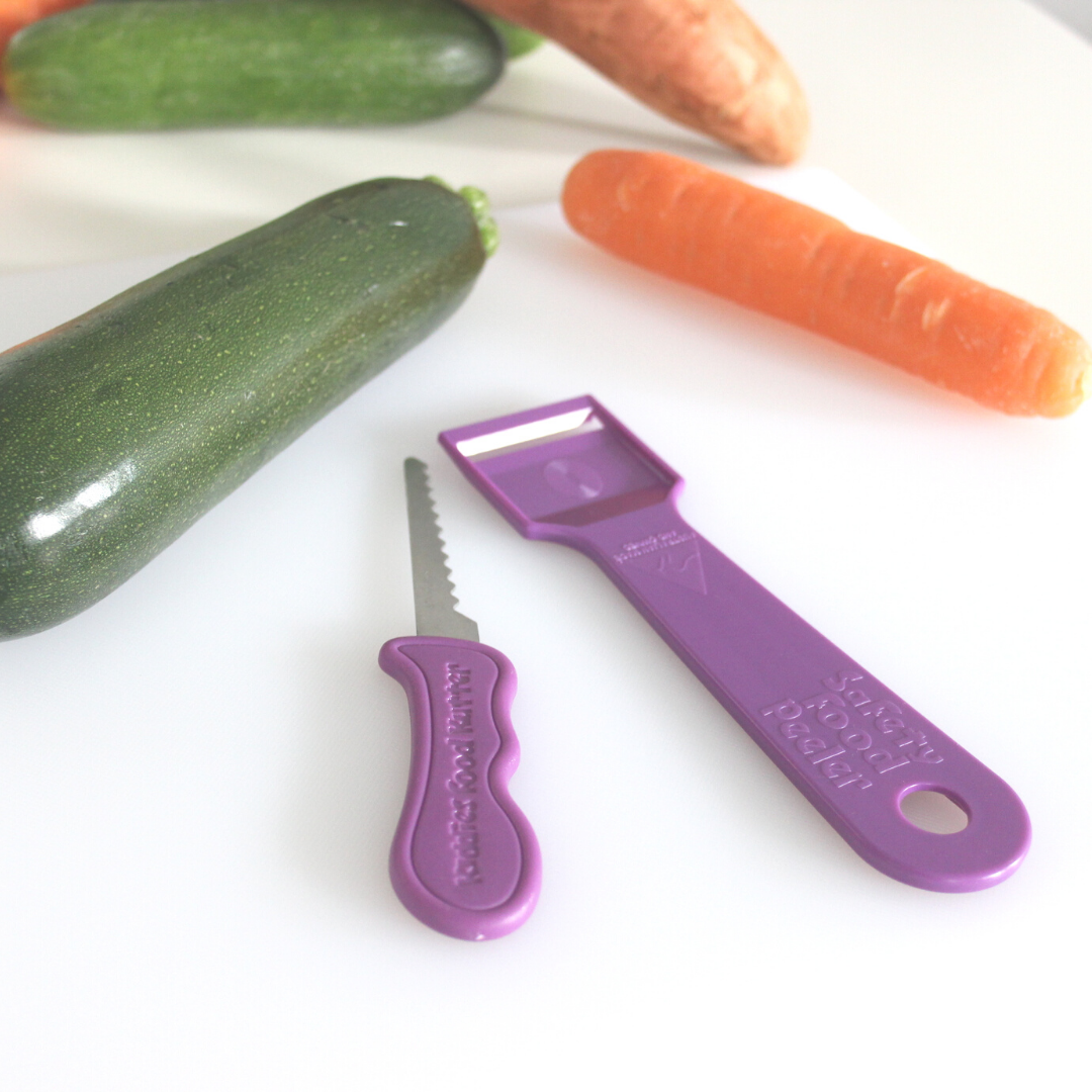 Kiddies Safety Food Kutter And Safety Food Peeler -twin Pack