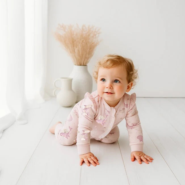 Confetti Kidz Whimsical Whale Long Sleeve Zipsuit