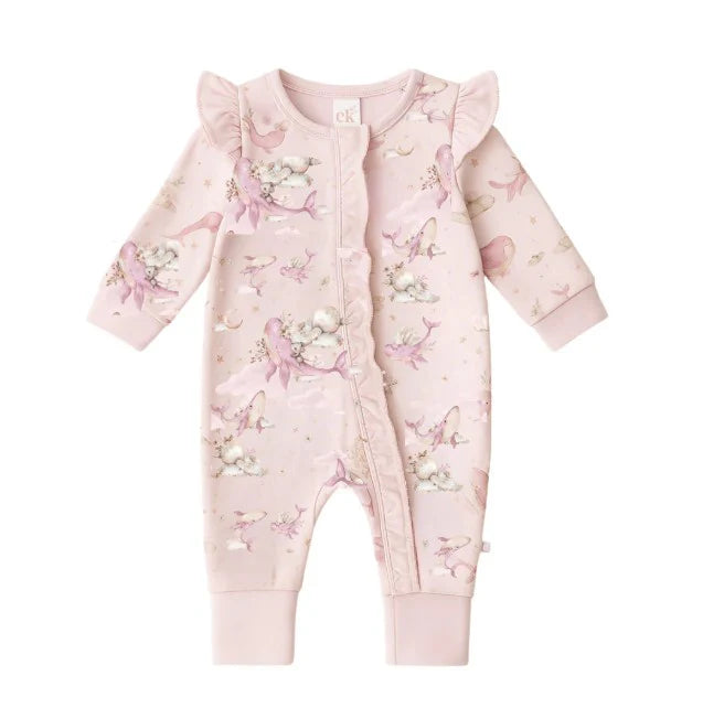 Confetti Kidz Whimsical Whale Long Sleeve Zipsuit