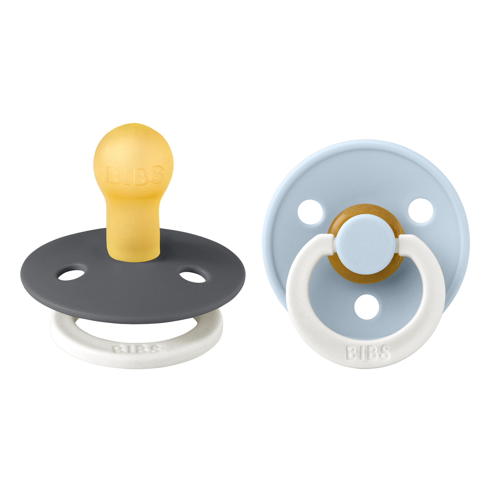 Bibs Dummies Size 2 Colour Collection Round - Twin Pack