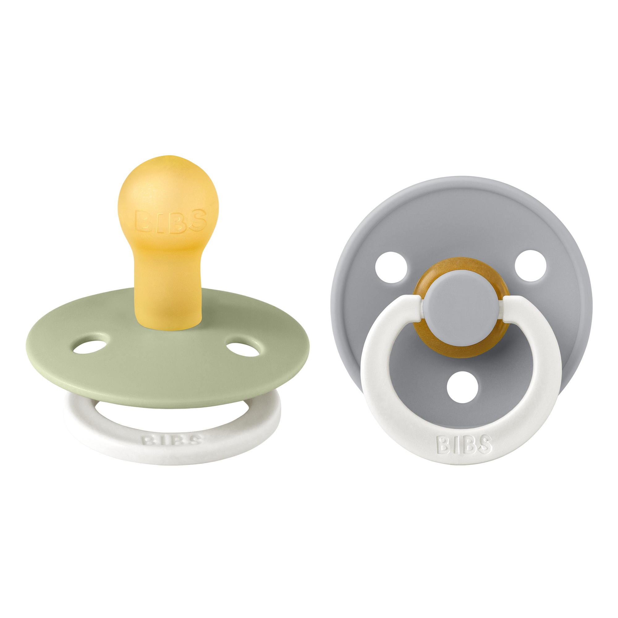 Bibs Dummies Size 2 Colour Collection Round - Twin Pack