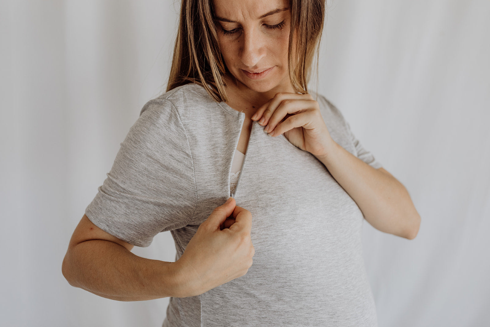 Bubba Bump 3 In 1 Labour, Delivery And Nursing Gown - Grey