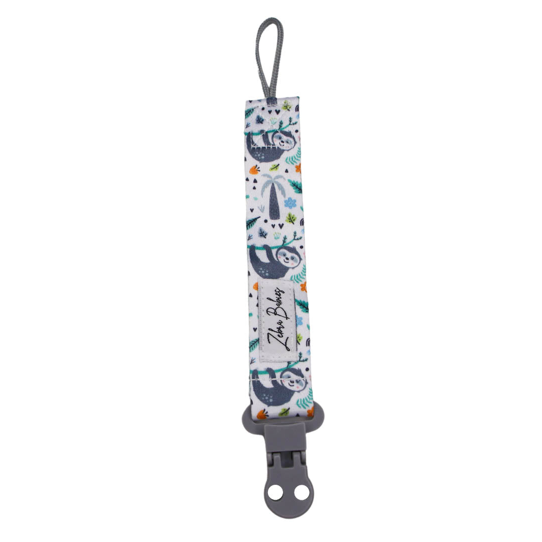 Zebra Babies Dummy Clips Flexi Ribbon