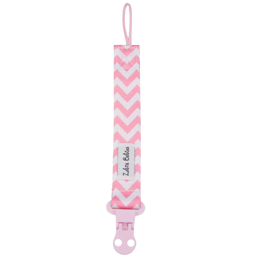Zebra Babies Dummy Clips Flexi Ribbon