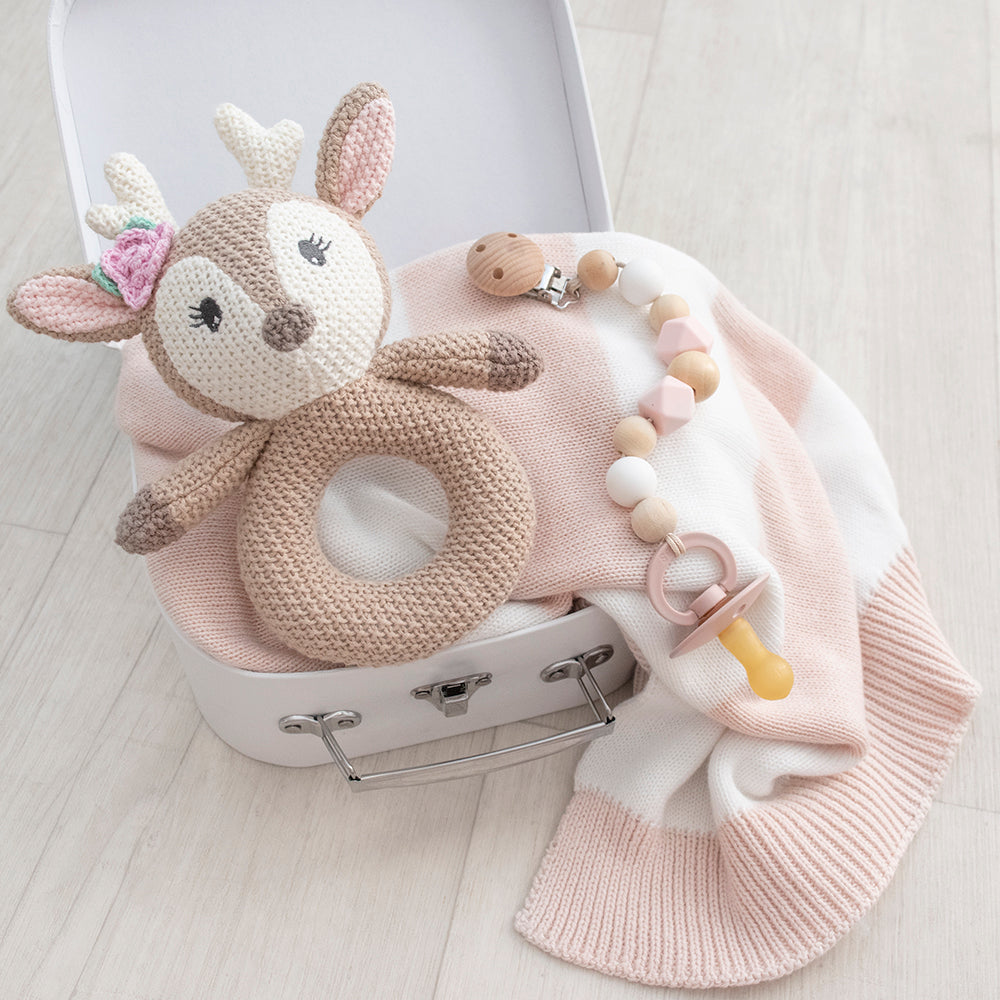 Ava The Fawn Knitted Rattle