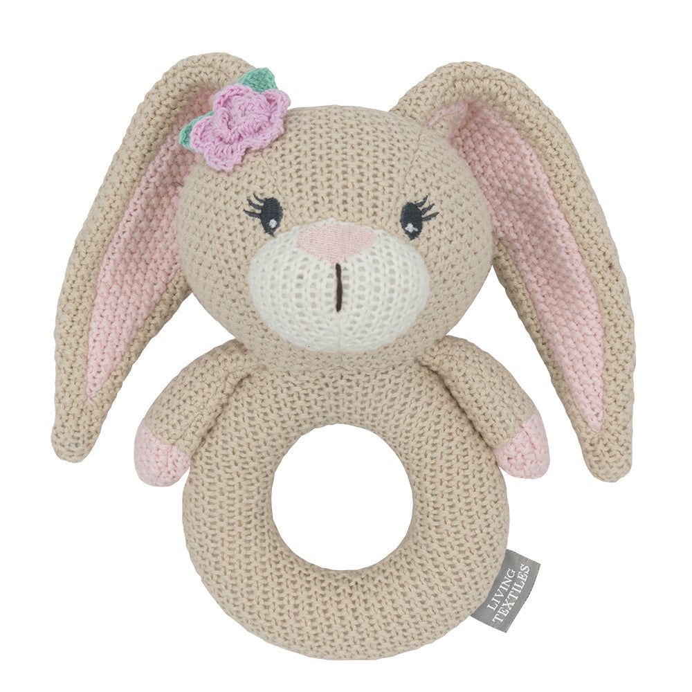 Amelia the Bunny Knitted Rattle
