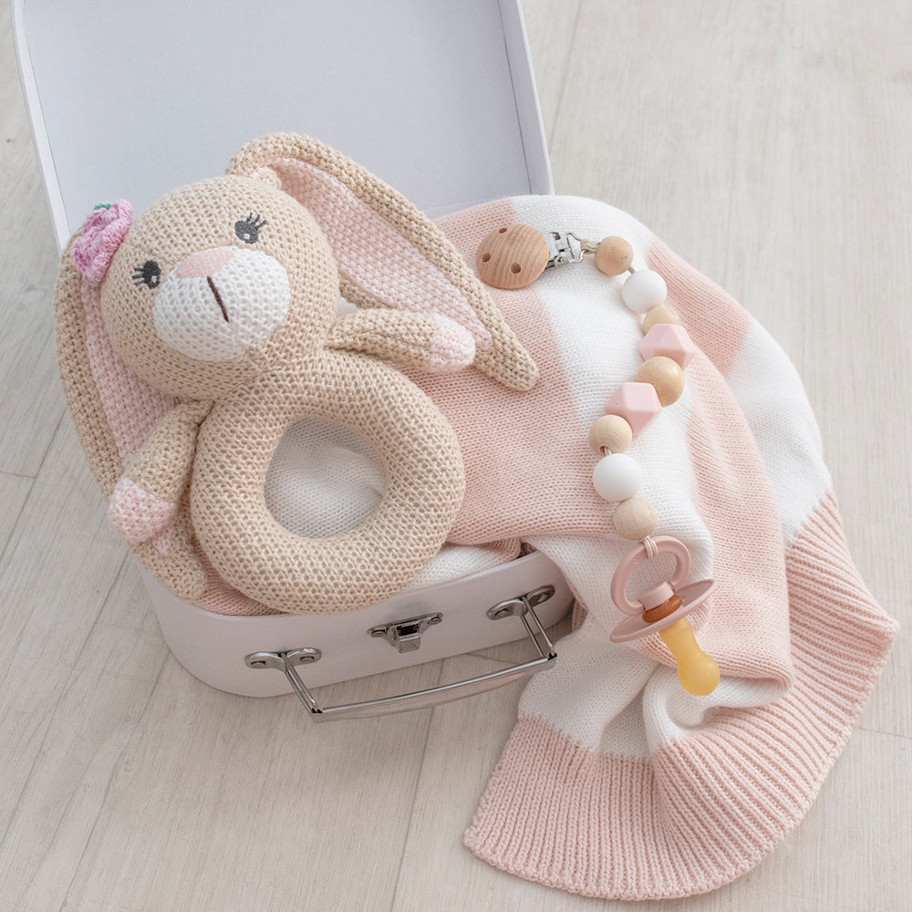 Amelia The Bunny Knitted Rattle