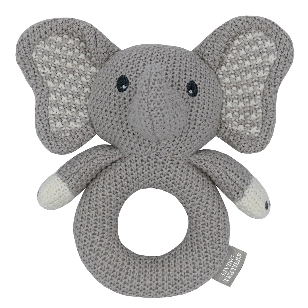 Mason The Elephant Knitted Rattle