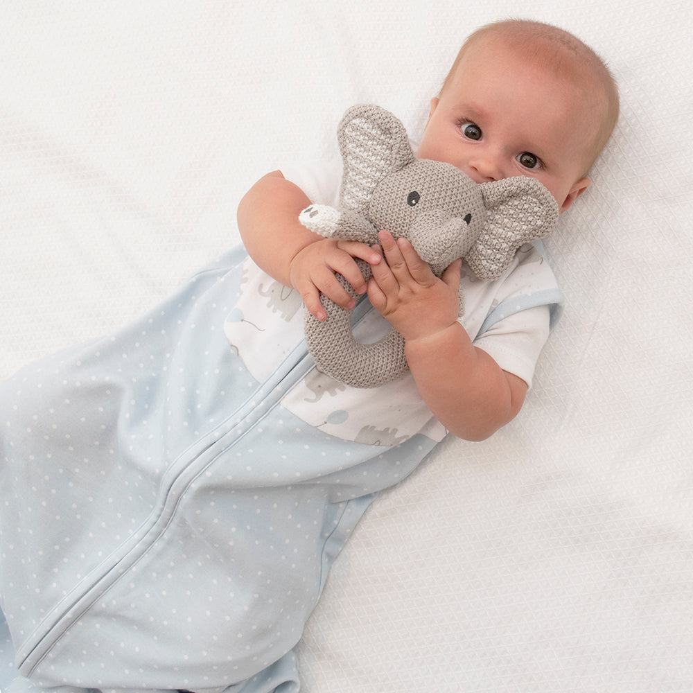 Mason The Elephant Knitted Rattle