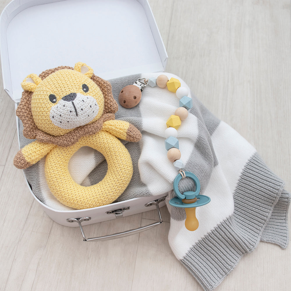Leo The Lion Knitted Rattle
