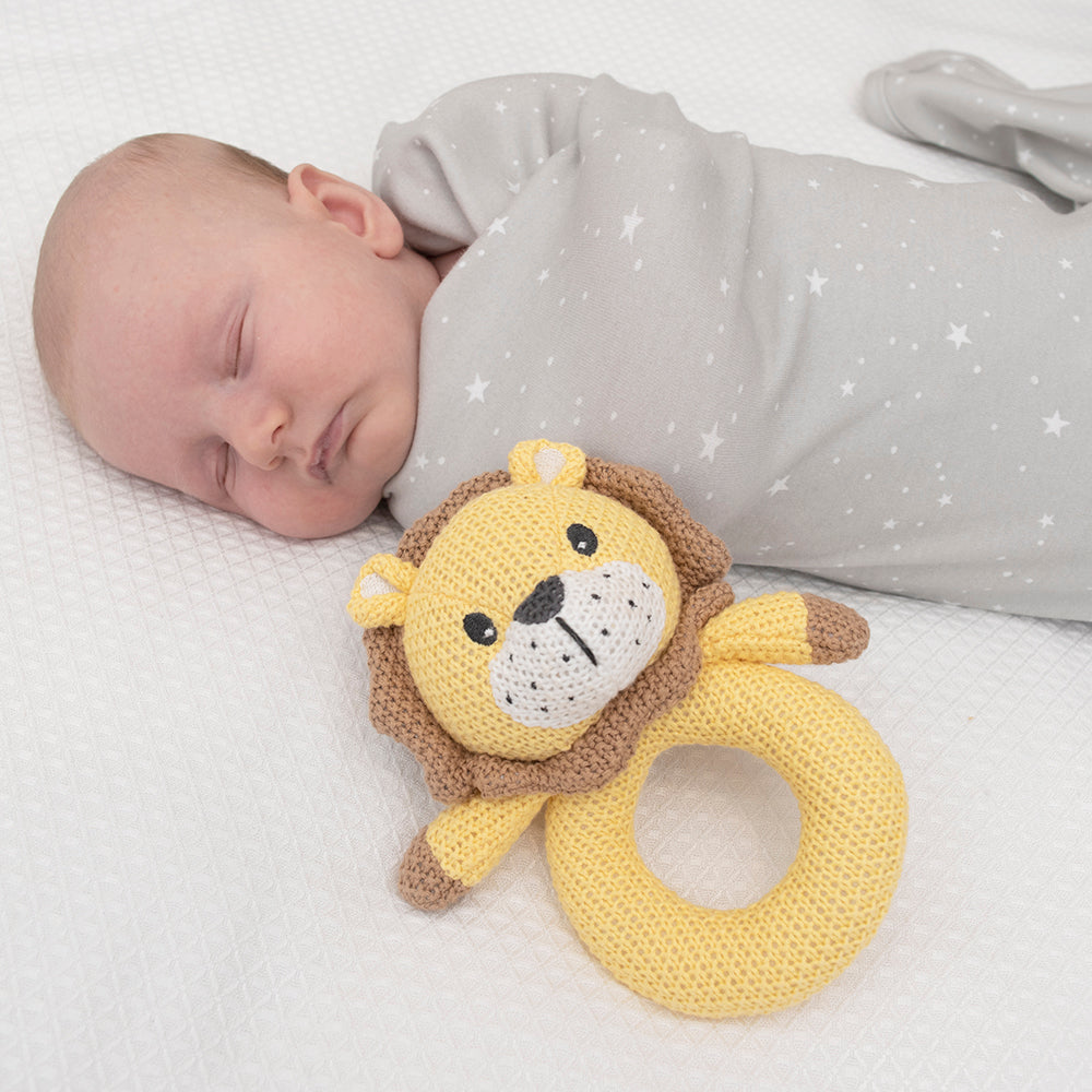 Leo The Lion Knitted Rattle