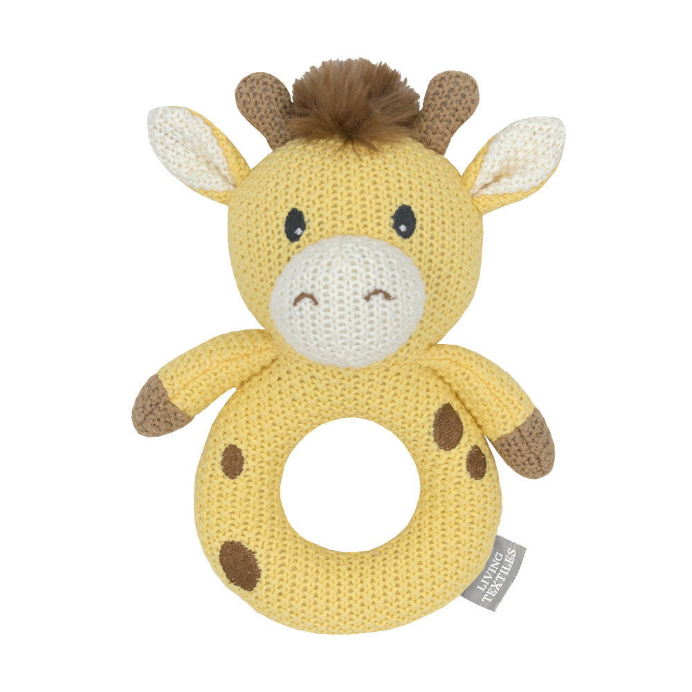 Noah The Giraffe Knitted Rattle