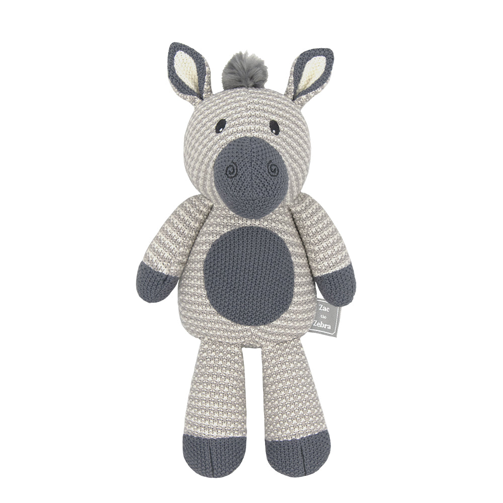 Zac The Zebra Knitted Toy