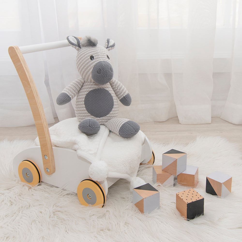 Zac The Zebra Knitted Toy