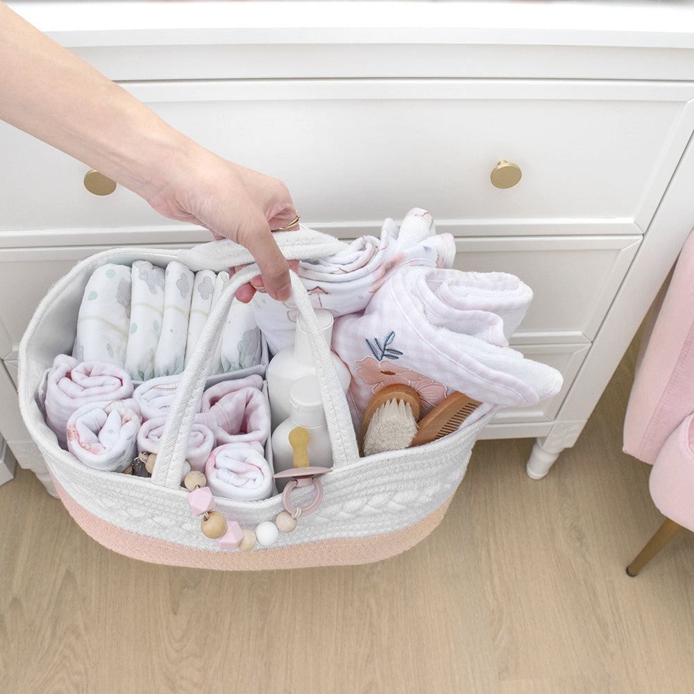 Living Textiles Cotton 100% Rope Nappy Caddy