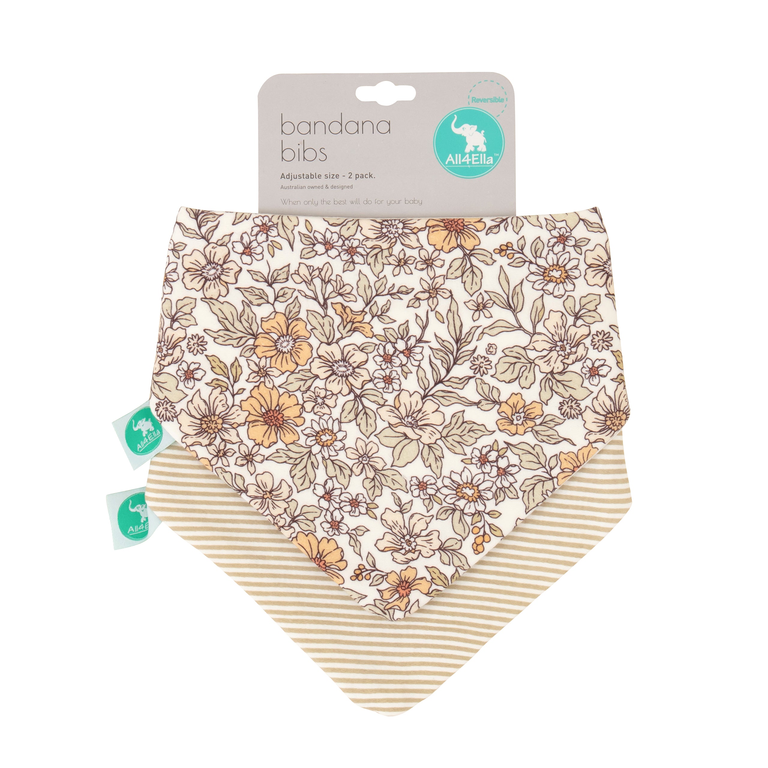 All4ella Bandana Bibs 2pk