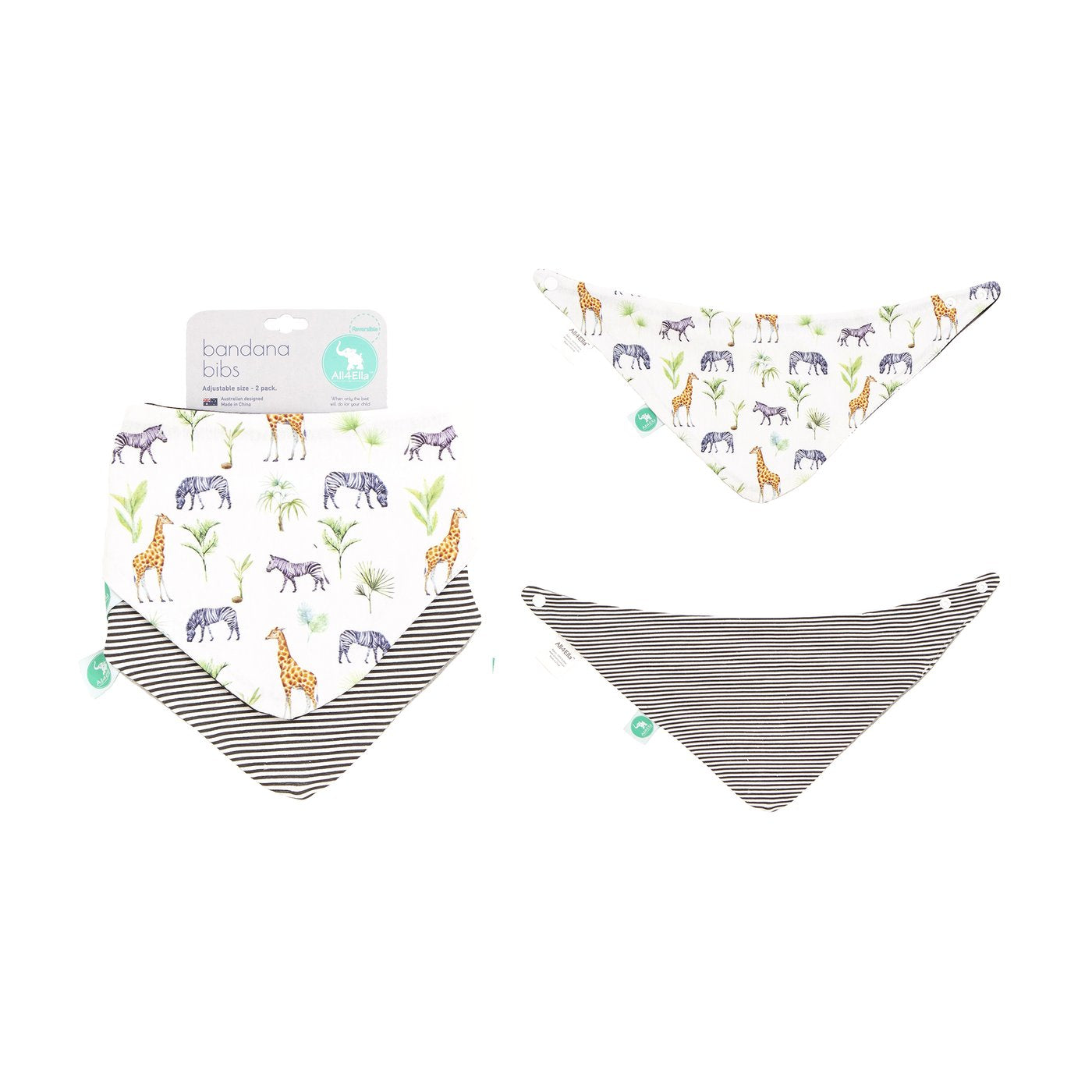 All4ella Bandana Bibs 2pk