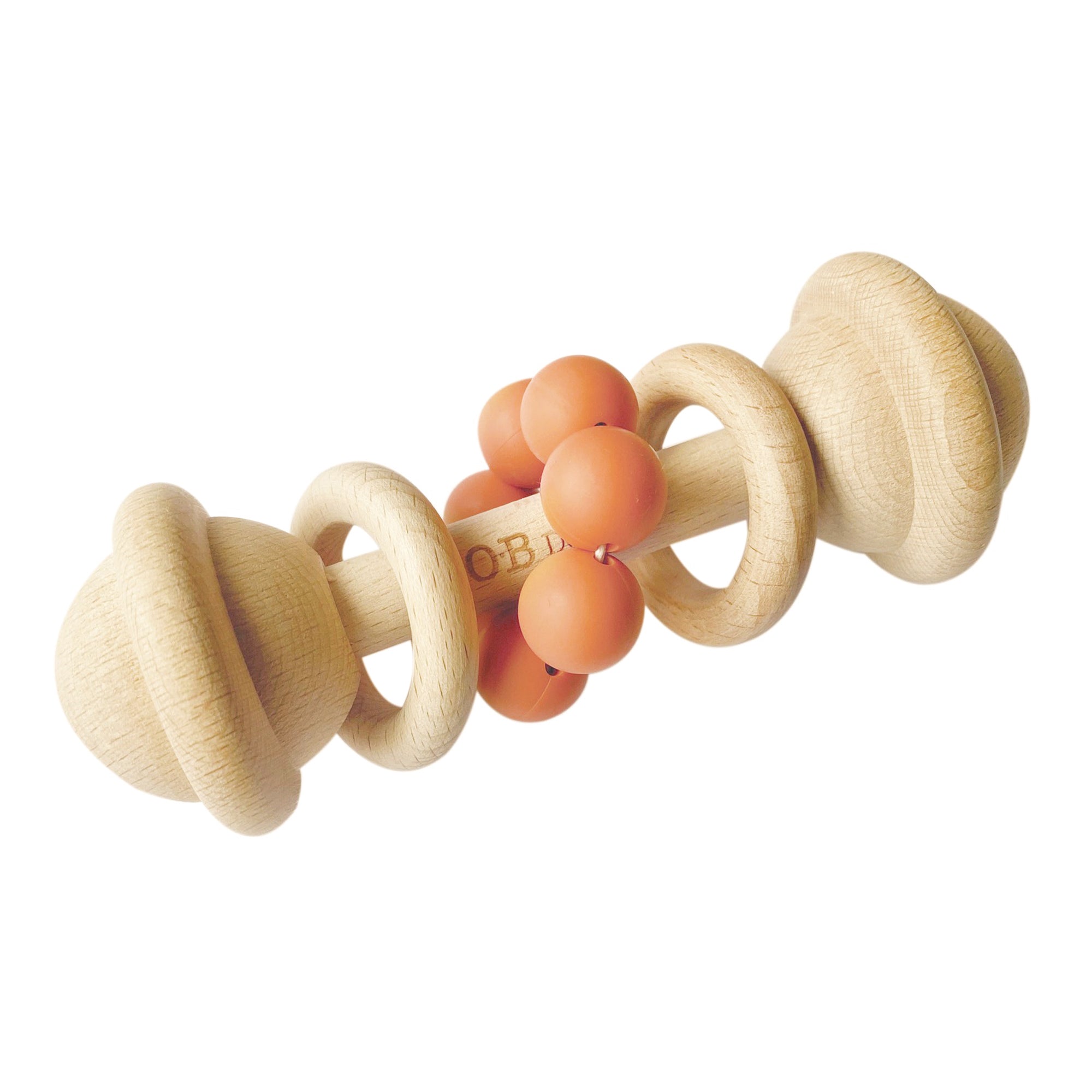 Ob Designs Eco Friendly Beechwood And Silicone Rattle