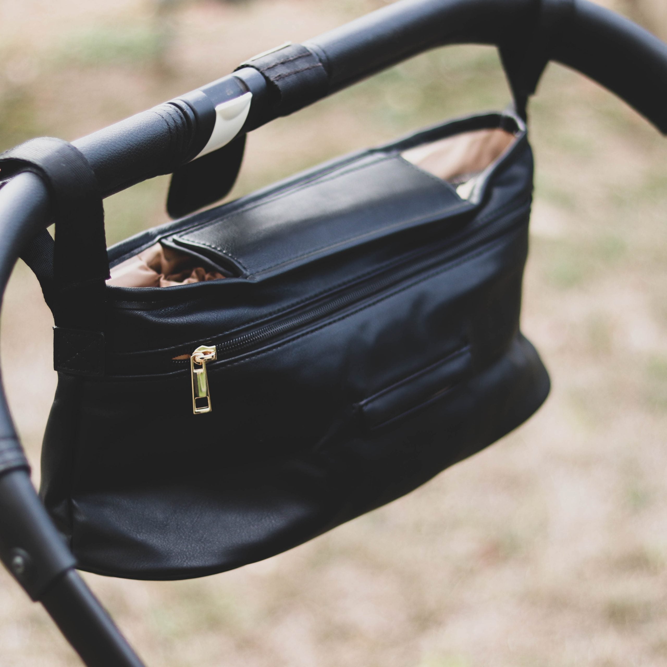 Zebra Babies Pram Caddy Organiser Faux Leather