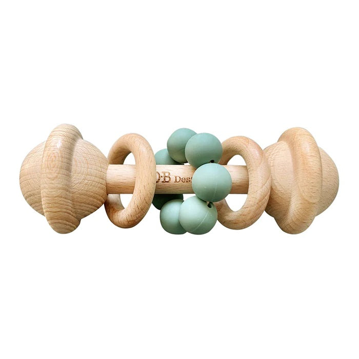 Ob Designs Eco Friendly Beechwood And Silicone Rattle