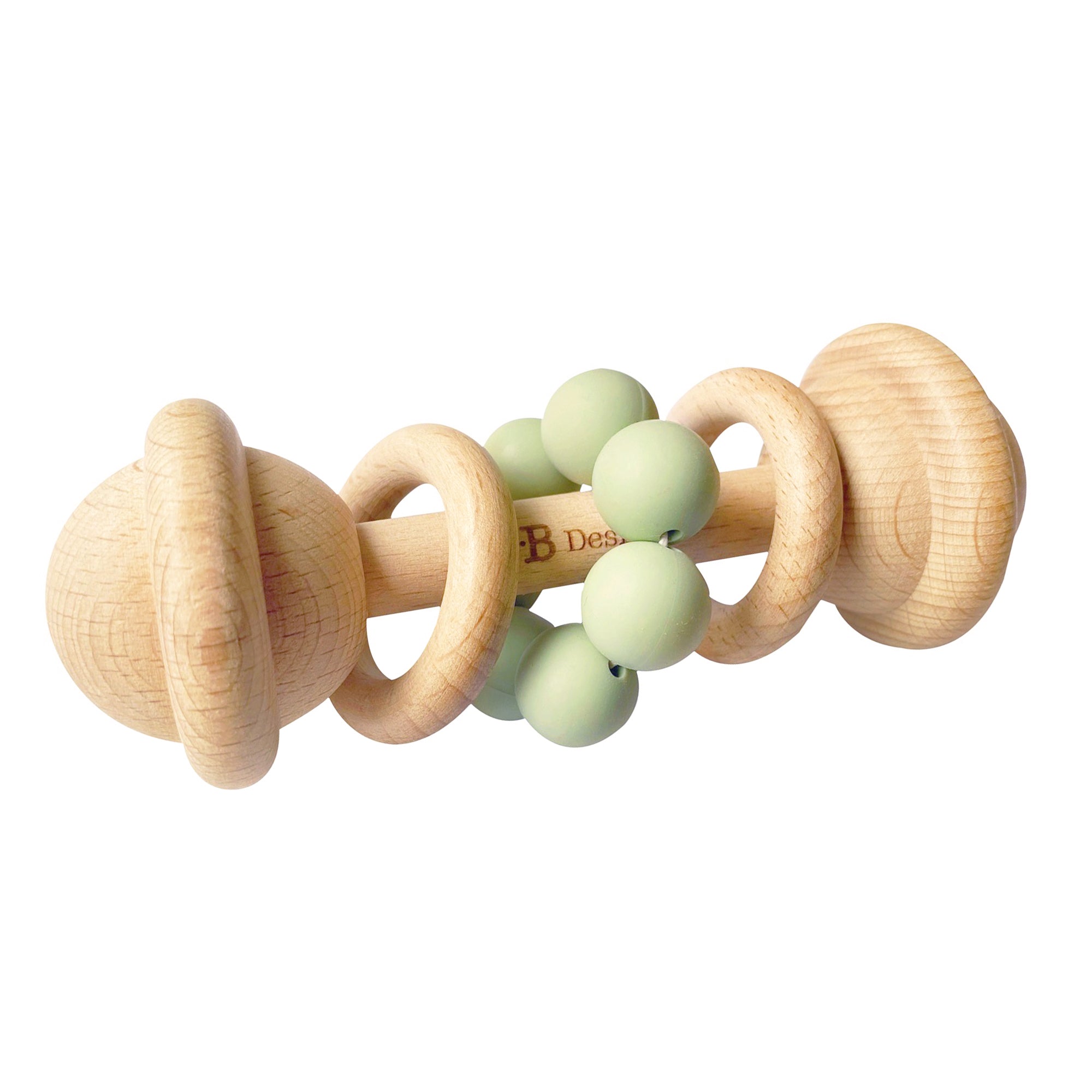 Ob Designs Eco Friendly Beechwood And Silicone Rattle