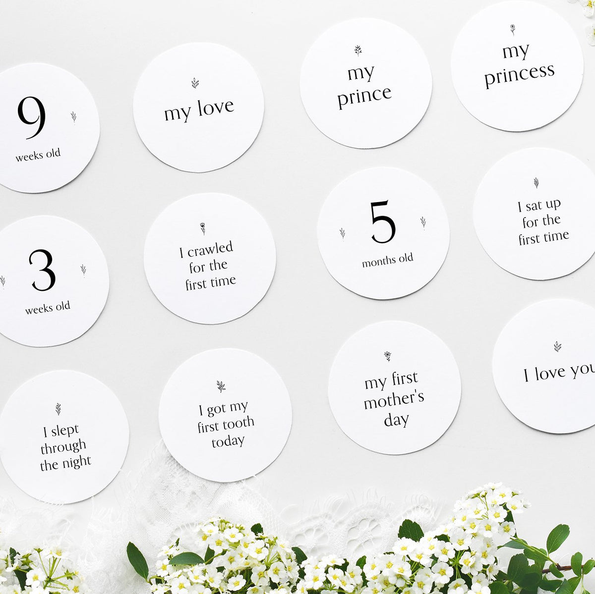 Truly Amor Baby Milestone Cards