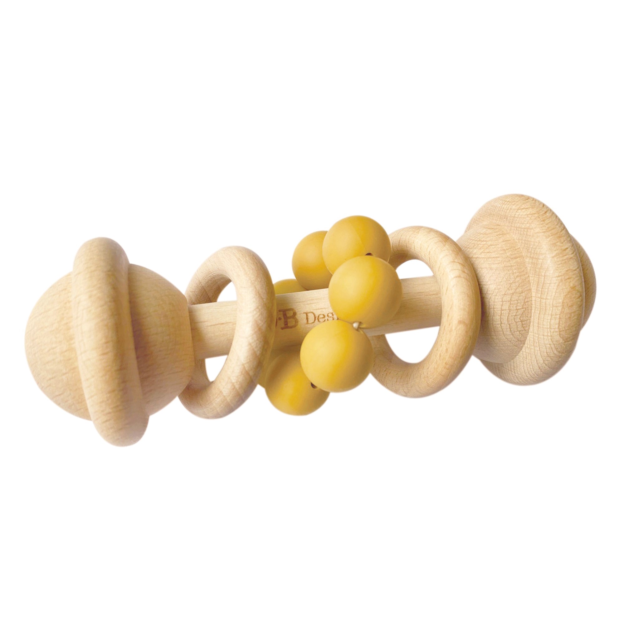 Ob Designs Eco Friendly Beechwood And Silicone Rattle
