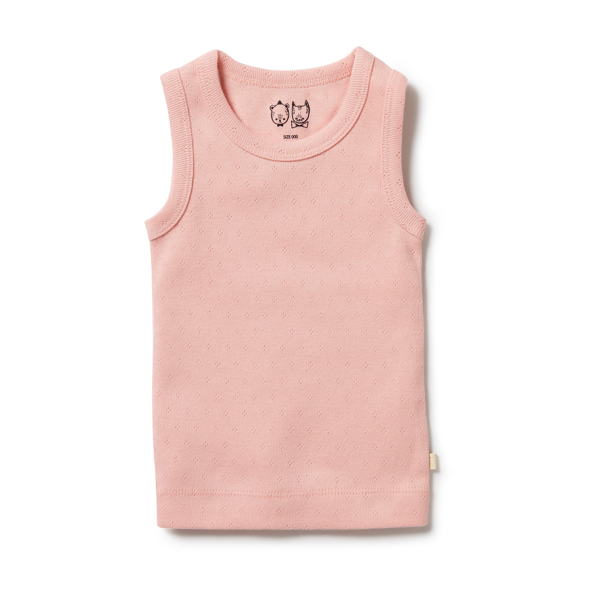 W&f Organic Pointelle Singlet Cantaloupe