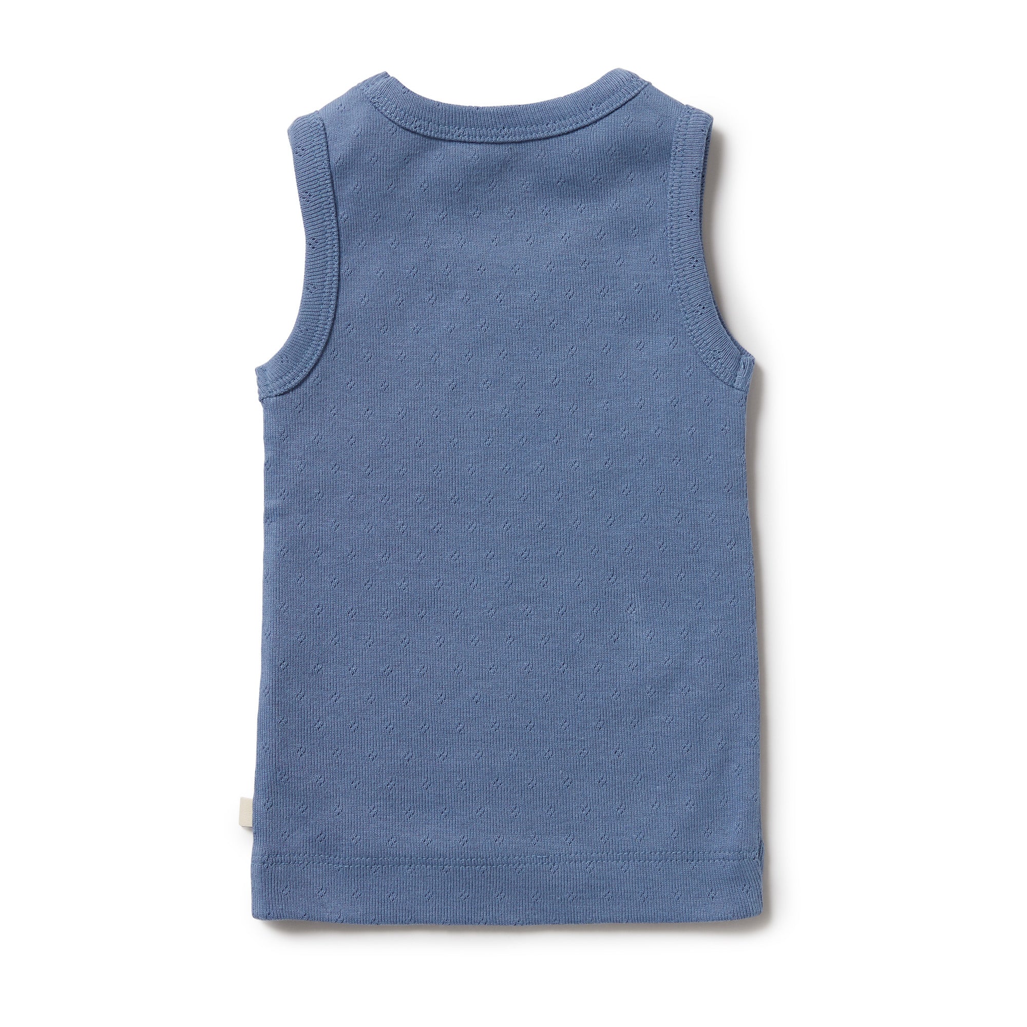 W&f Organic Pointelle Singlet Raindrop - 000 - Last One
