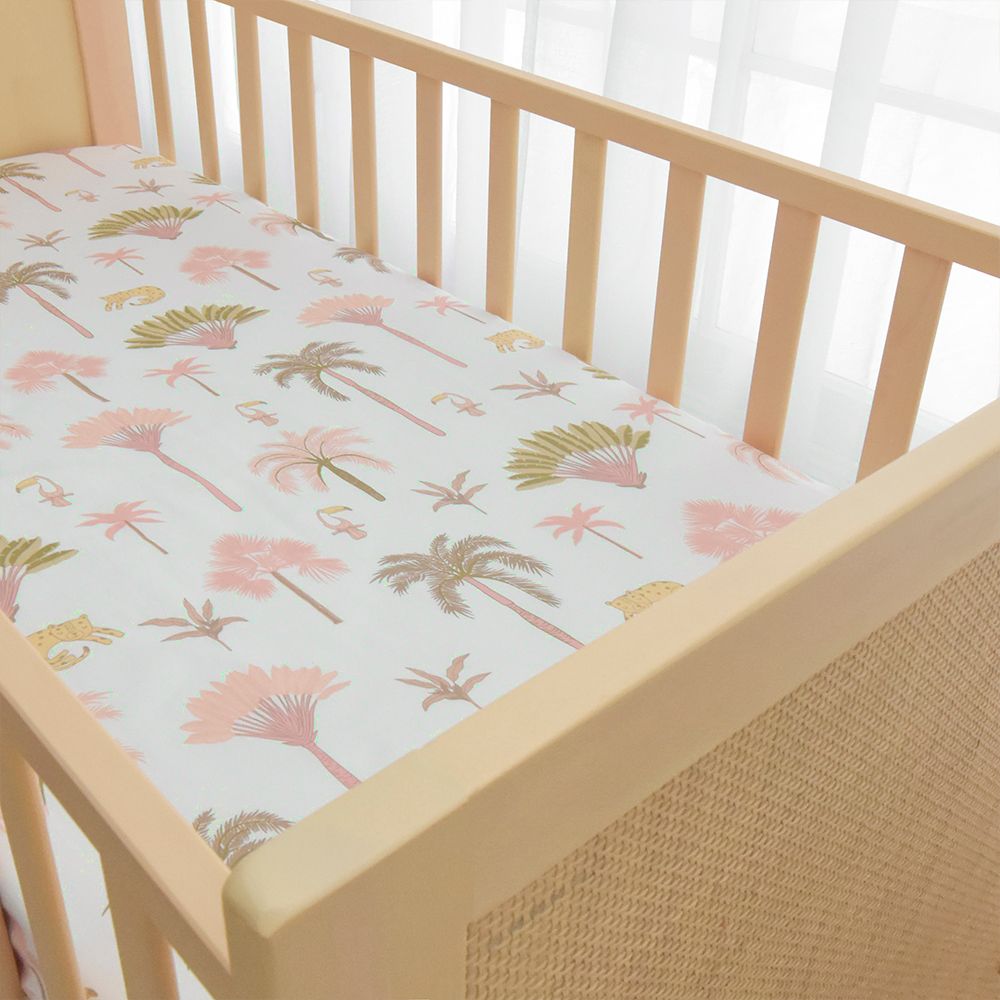 Lolli Living Cot Fitted Sheet Tropical Mia
