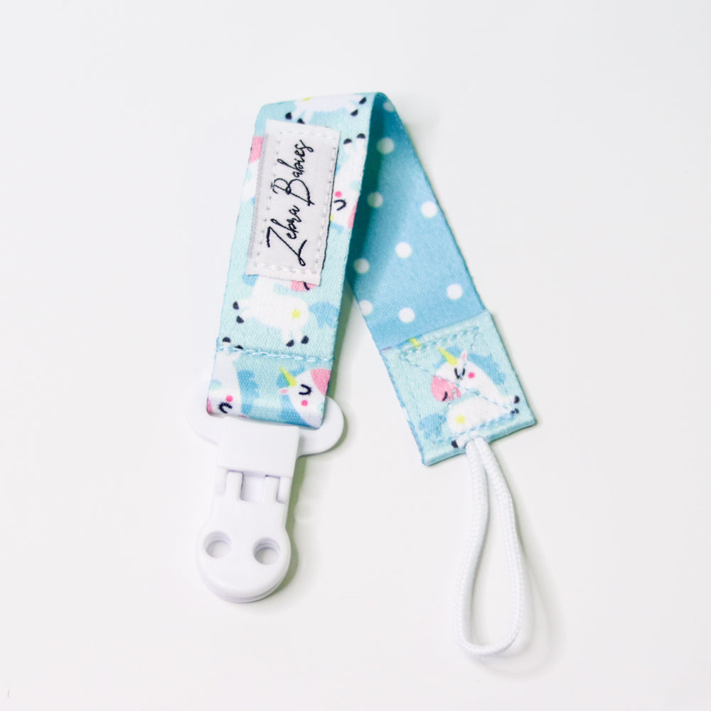 Zebra Babies Dummy Clips Flexi Ribbon