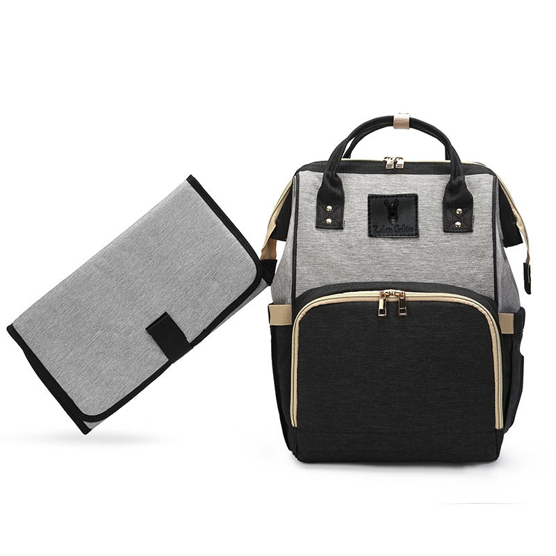 Backpack Nappy Bag Black & Grey