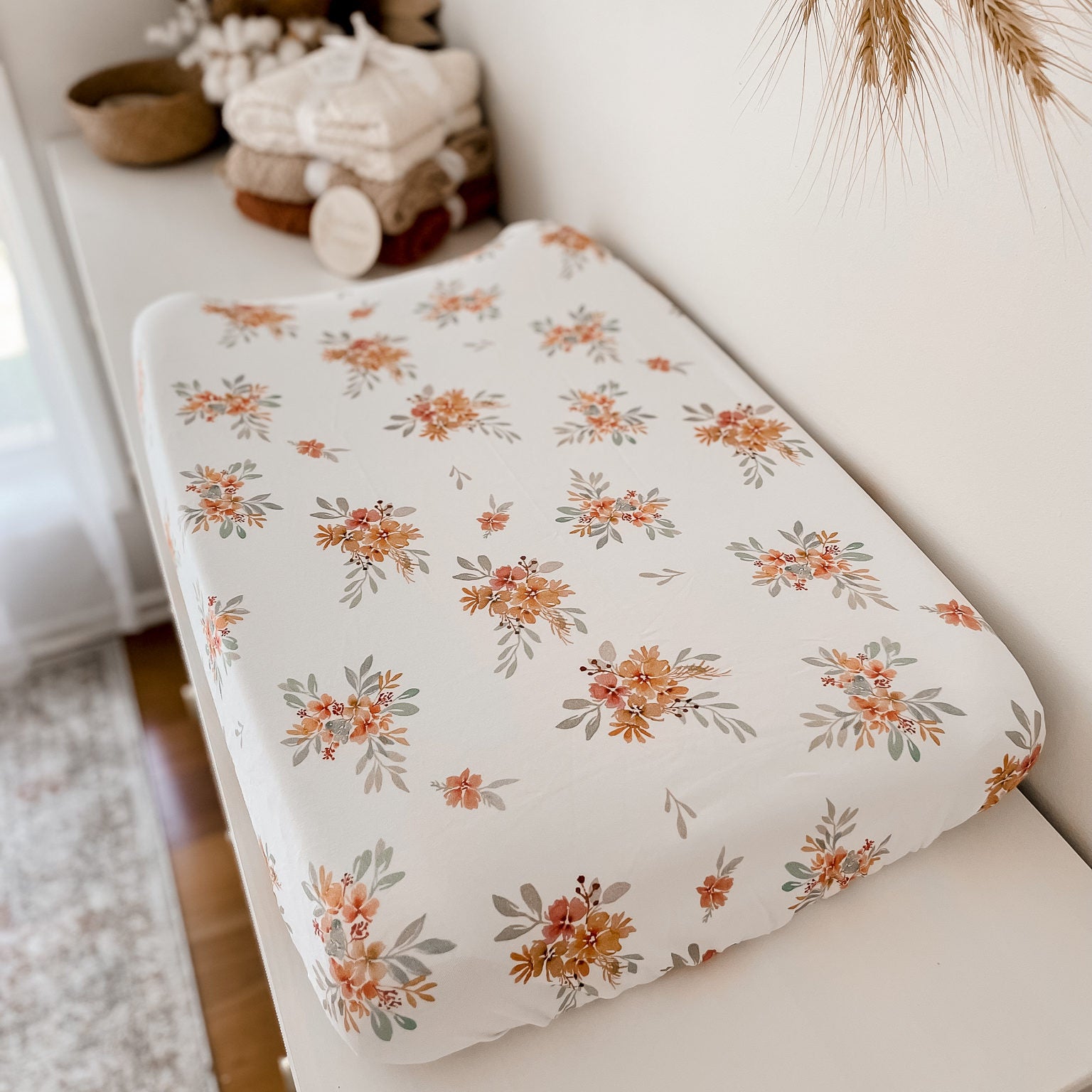 Snuggly Jacks Fitted Bassinet Sheet/ Change Mat Cover