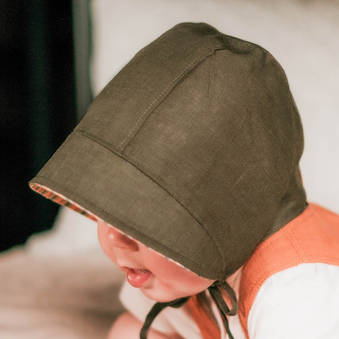 Bedhead Heritage Reversible Sun Bonnet Gwen/moss