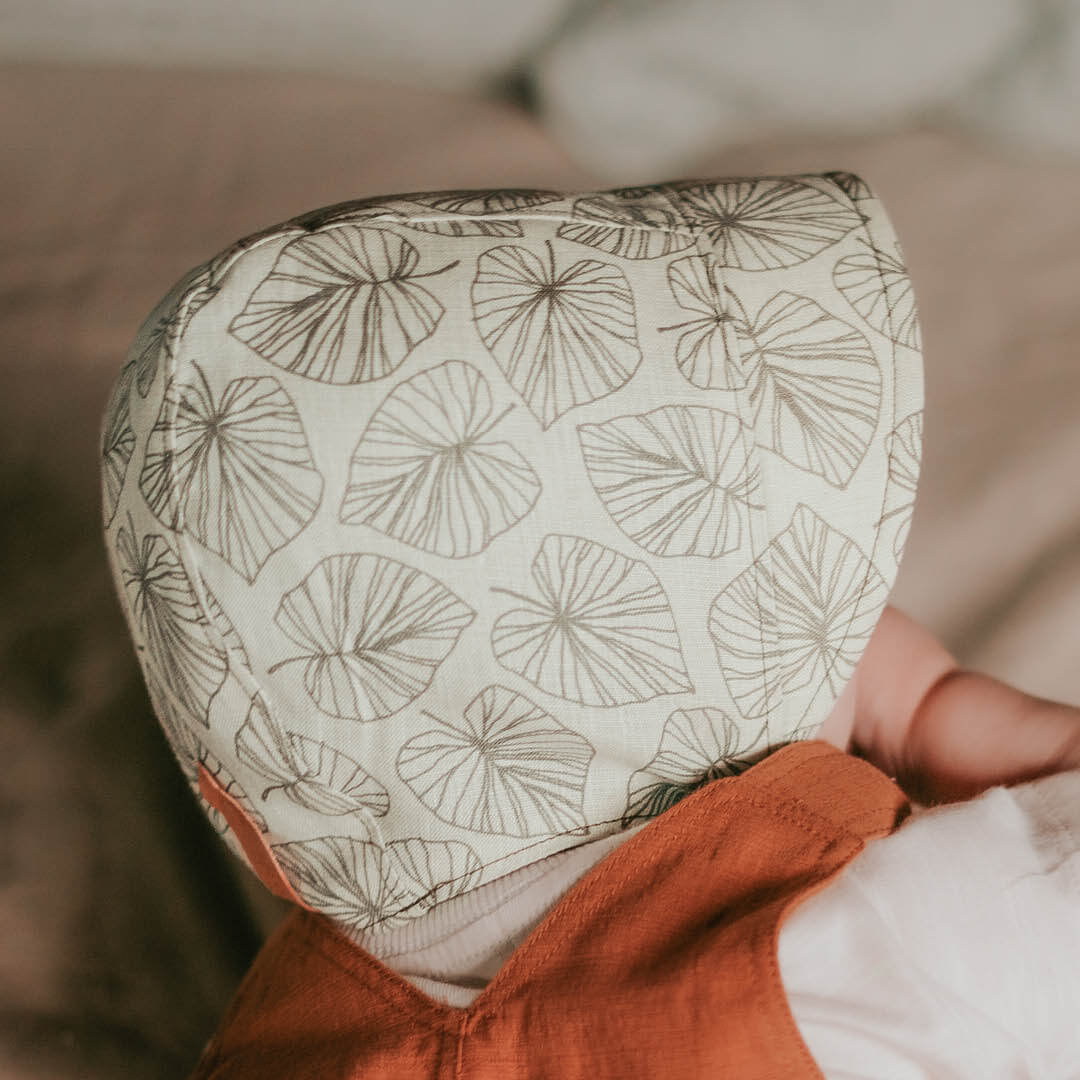 Bedhead Heritage Reversible Sun Bonnet Leaf/moss