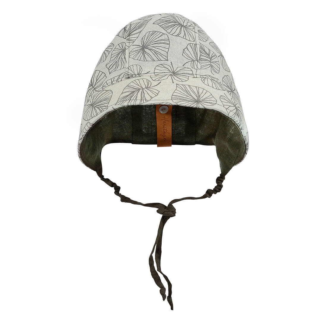 Bedhead Heritage Reversible Sun Bonnet Leaf/moss