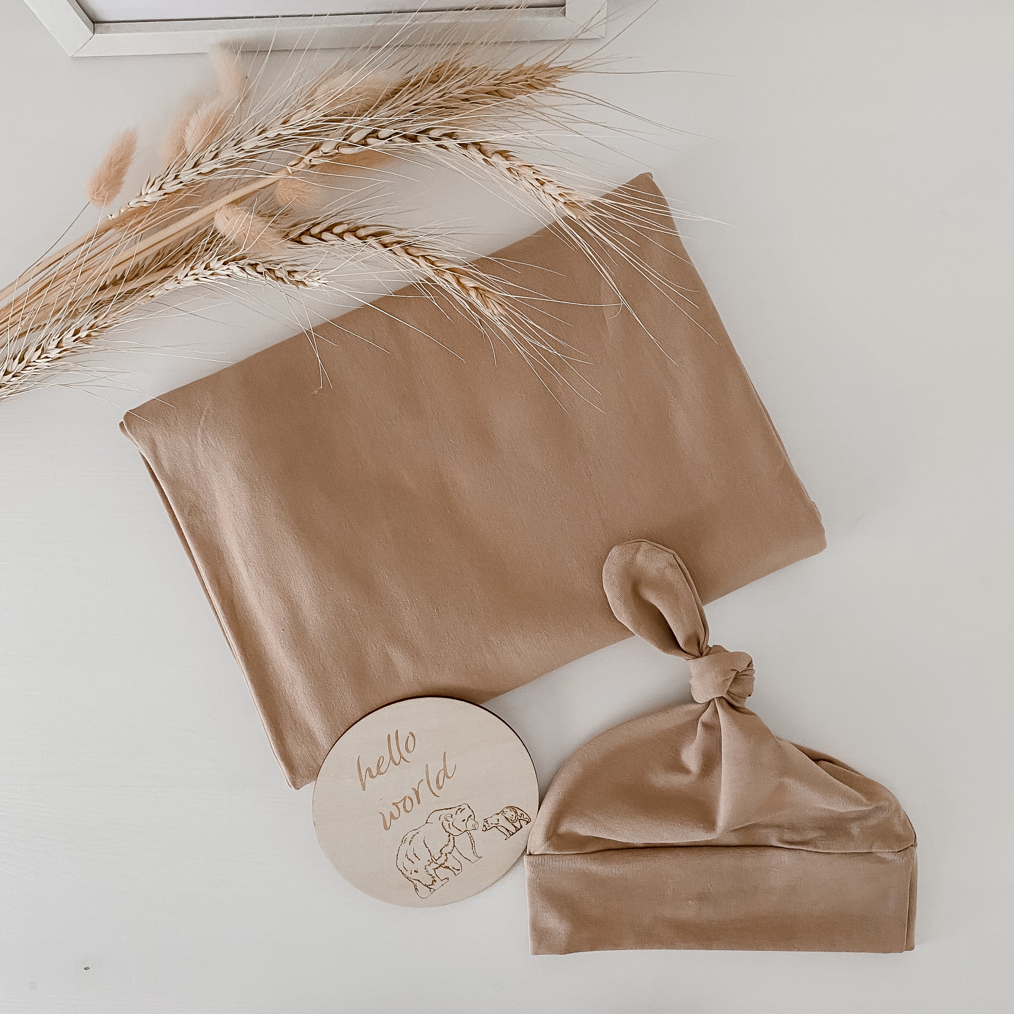 Snuggly Jacks Camel Stretch Wrap And Beanie