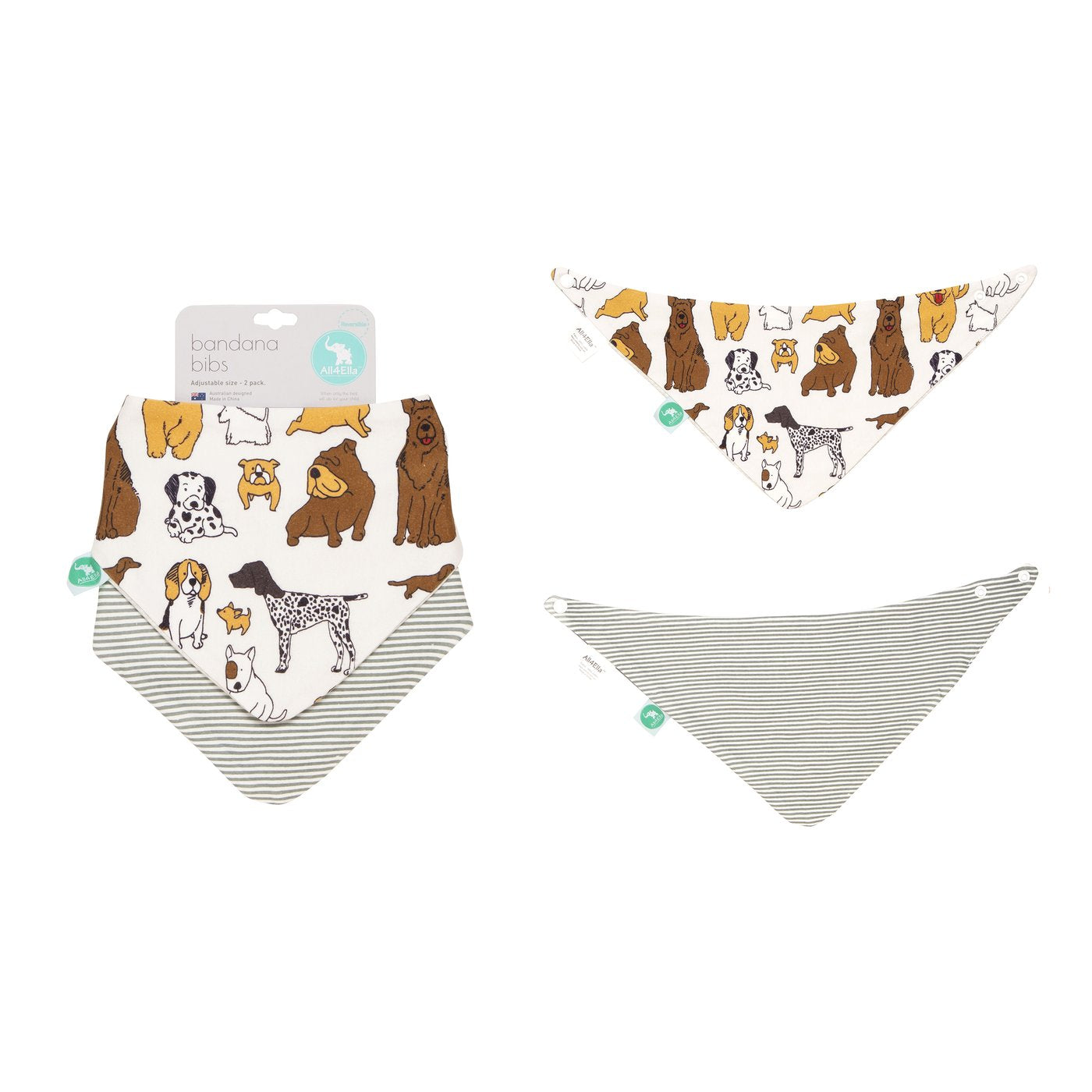 All4ella Bandana Bibs 2pk