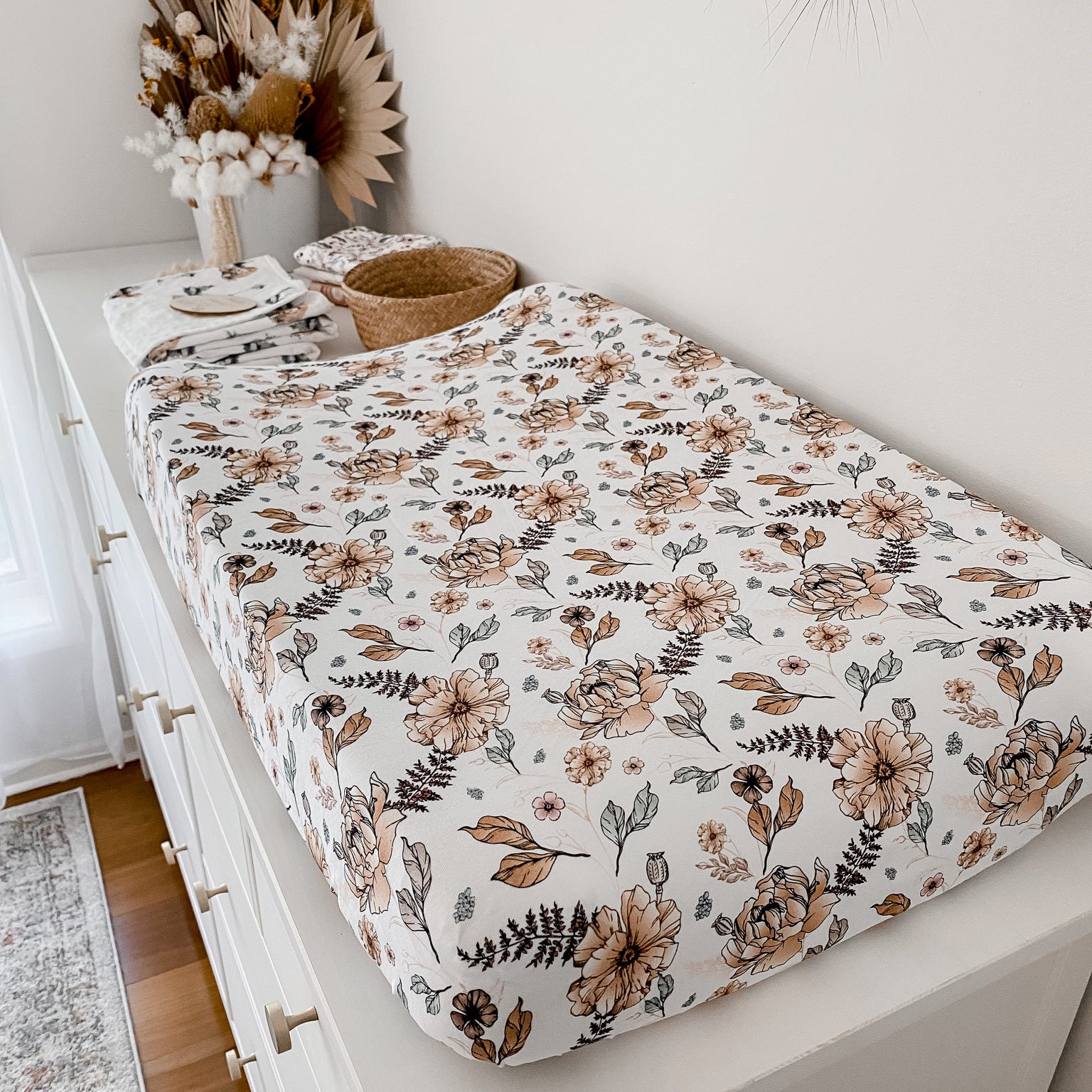 Snuggly Jacks Fitted Bassinet Sheet/ Change Mat Cover