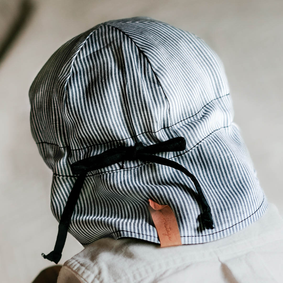 Bedhead Heritage Baby Reversible Flap Sun Hat - Charlie/indigo