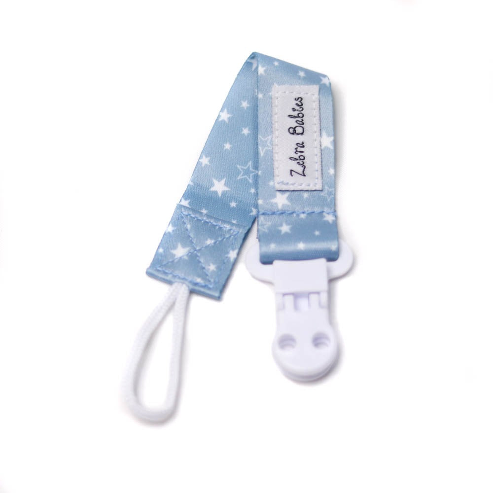 Zebra Babies Dummy Clips Flexi Ribbon