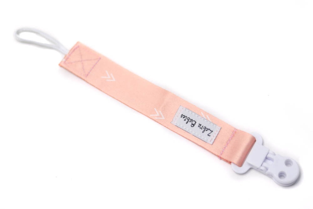 Zebra Babies Dummy Clips Flexi Ribbon