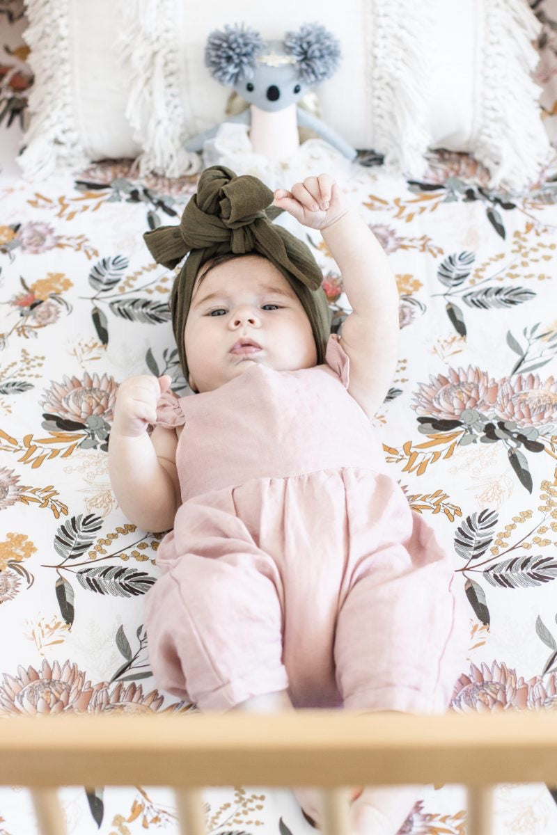 Snuggly Jacks Fitted Bassinet Sheet/ Change Mat Cover