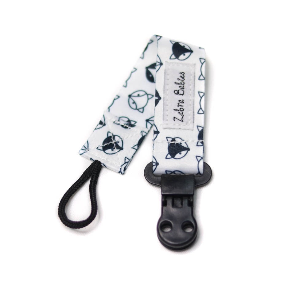 Zebra Babies Dummy Clips Flexi Ribbon