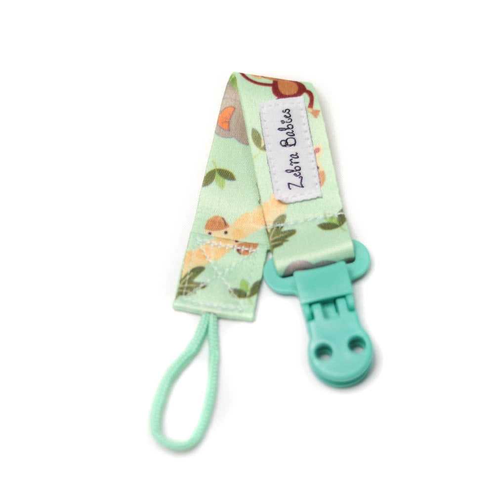 Zebra Babies Dummy Clips Flexi Ribbon