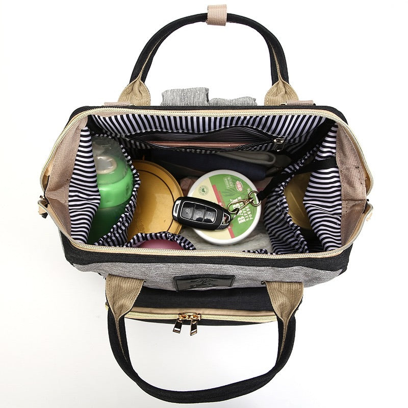 Backpack Nappy Bag Dusty Pink & Grey